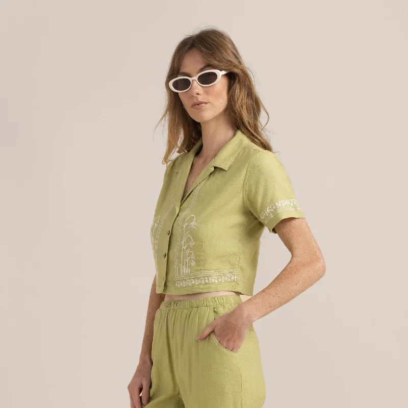 Camp Button Up Shirt - Pear Camp Button Up Shirt - Pear