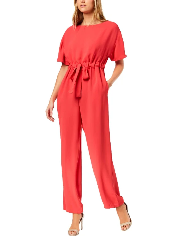 Patras Womens Wide Leg Tie-Waist Jumpsuit