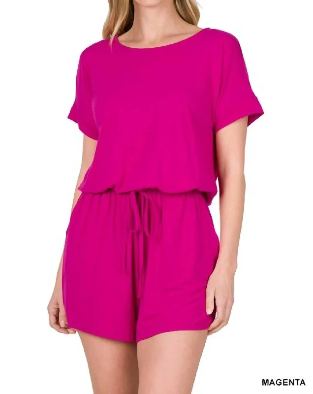 Real Cozy Romper In Magenta