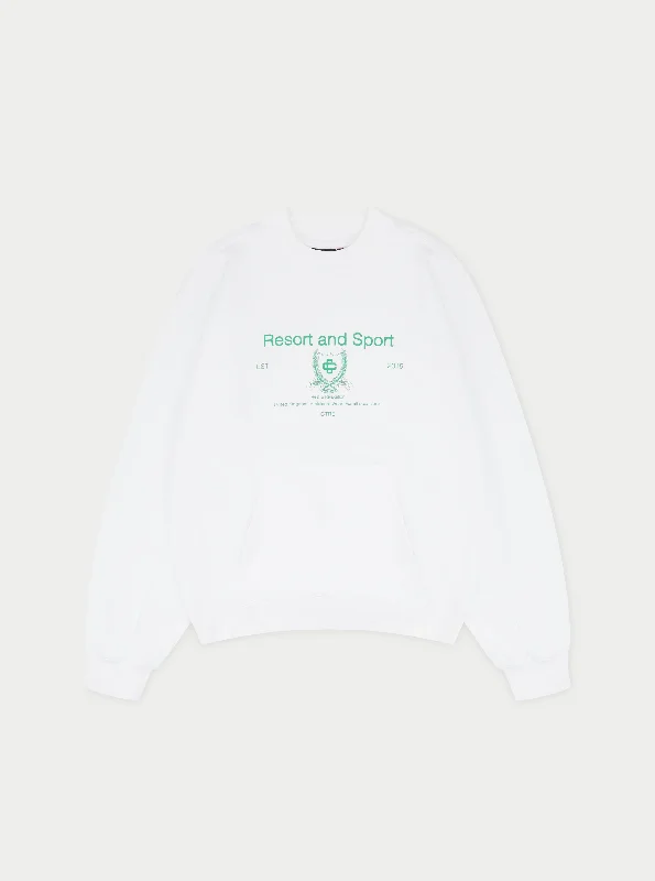 RESORT AND SPORT CREWNECK SWEATSHIRT - WHITE