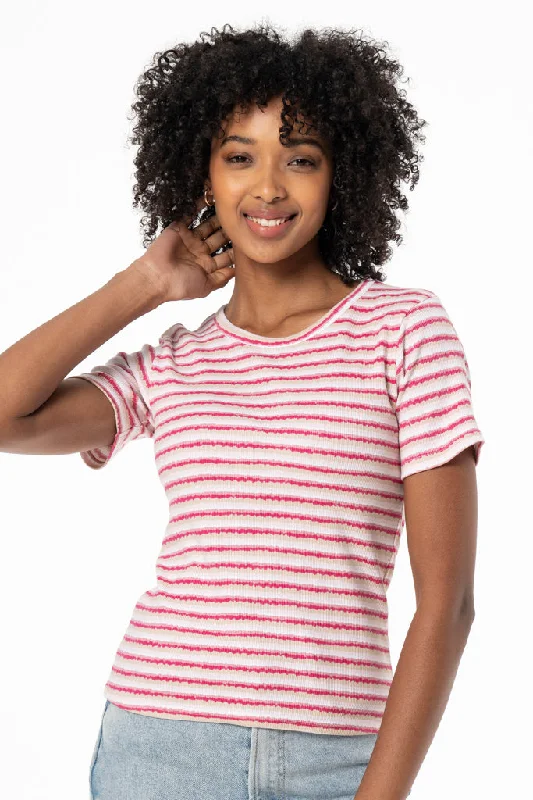 Ribbed T-Shirt _ 141558 _ Pink