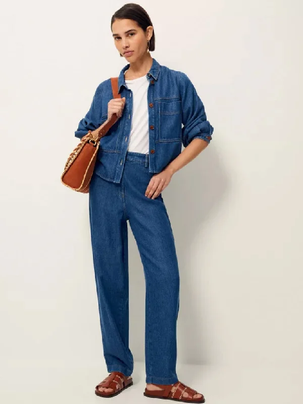 Sessun Leone Overshirt in Denim Blue