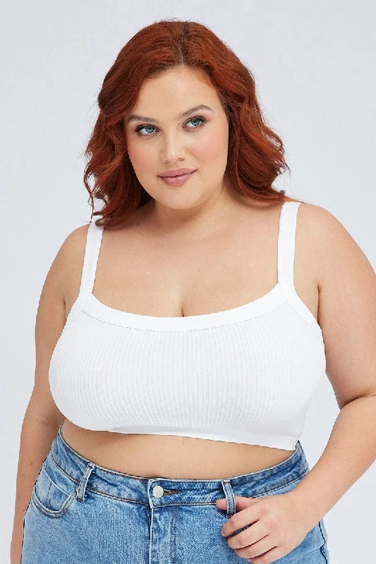 White Singlet Top Seamless