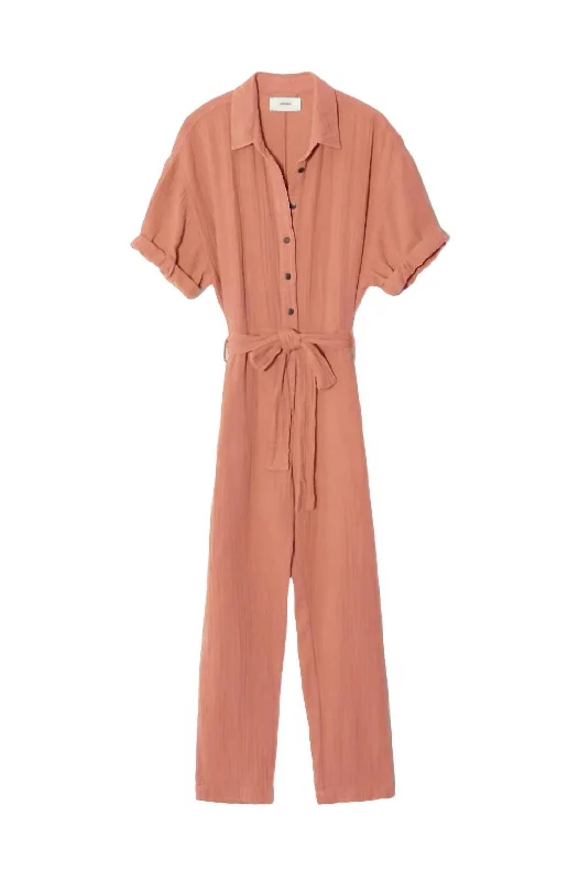 Women's Oakes Jumpsuit In Soft Terra