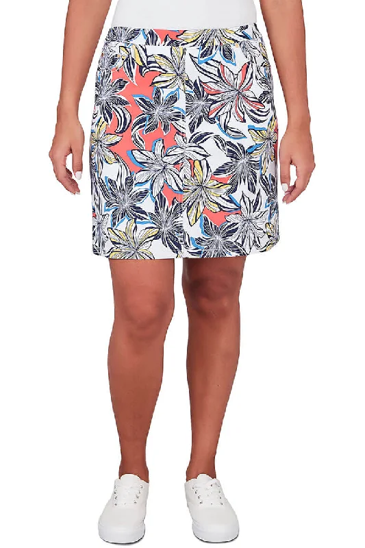 Always Be My Navy Floral Pull-On Skort