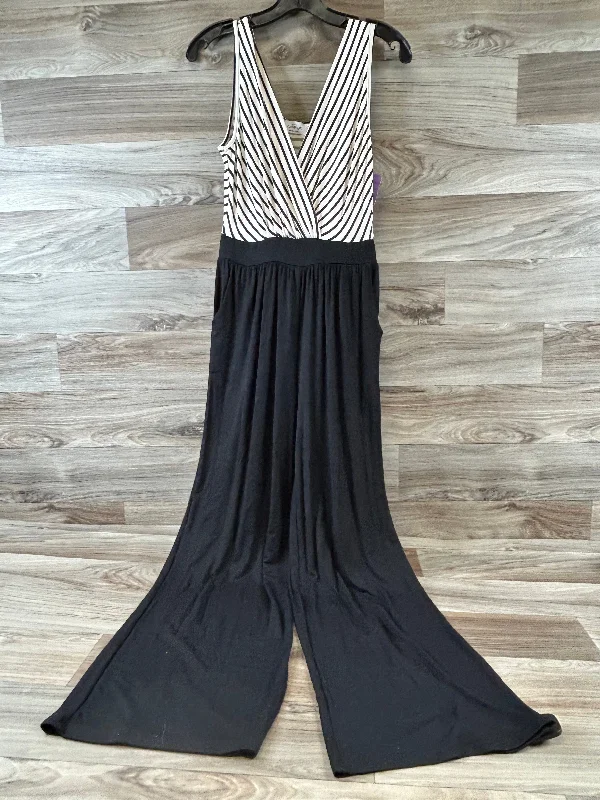 Black & Cream Jumpsuit Clothes Mentor, Size S