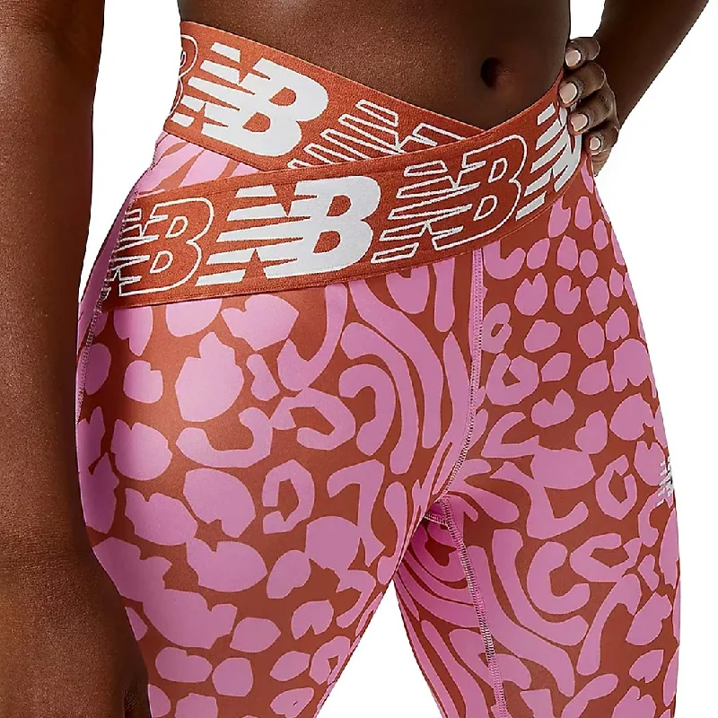 New Balance - Women's Relentless Crossover Printed High Rise 7/8 Tight (WP21178 RS)