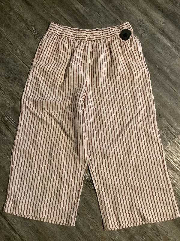 Pants Linen By Artisan Ny In Striped Pattern, Size: 12