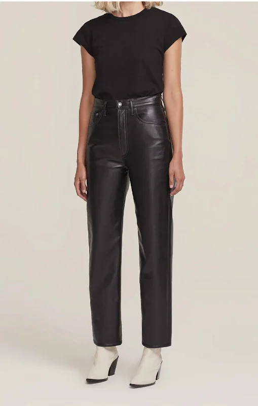 Recycled Leather 90's Pinch Waist Jean In Detox