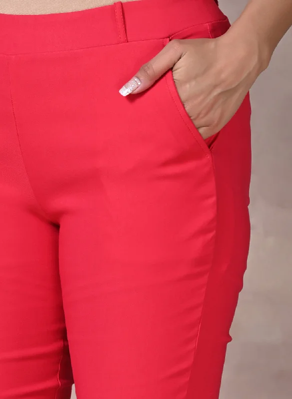 Skin-Fit Red Jeggings