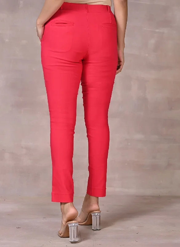 Skin-Fit Red Jeggings