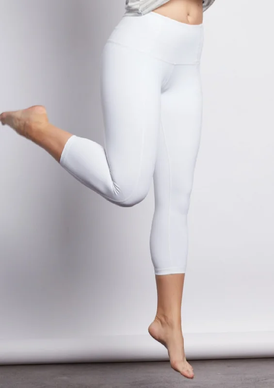 White Contour Crop Legging