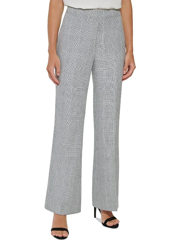 Womens High-Rise Formal Wide Leg Pants