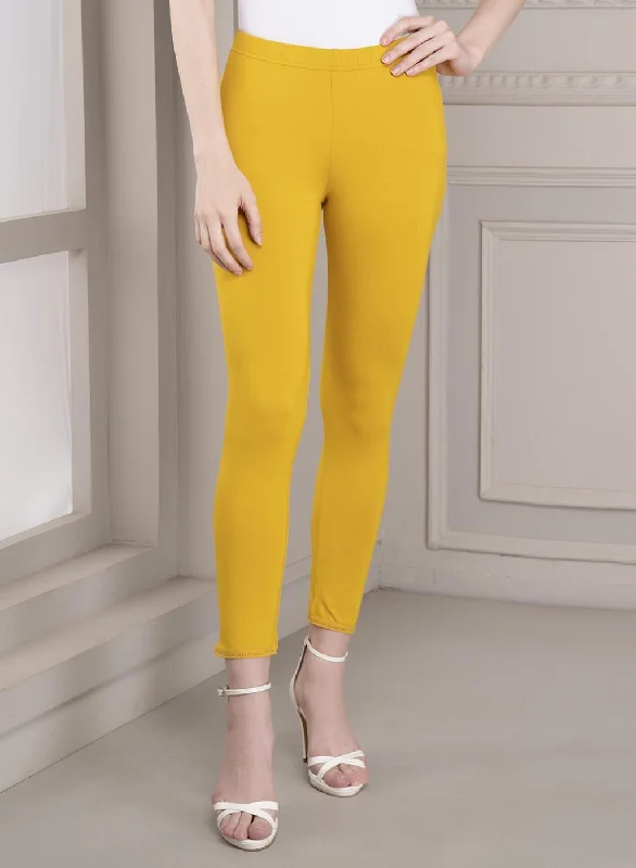 Yellow Ankle Length Legging