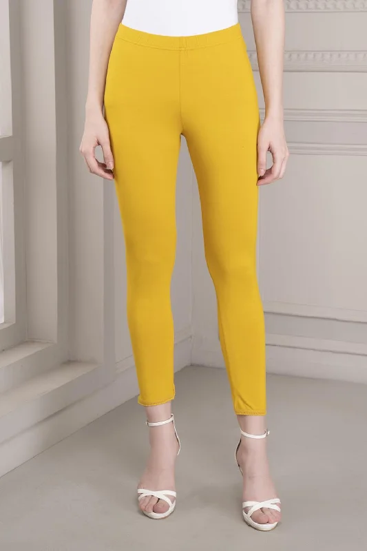 Yellow Ankle Length Legging