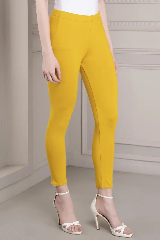 Yellow Ankle Length Legging