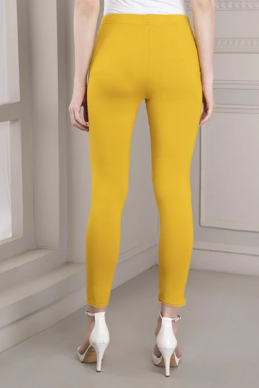 Yellow Ankle Length Legging